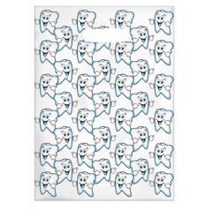 Sherman Dental BLUE CUTE TOOTH SCATTER BAG 7" x 10"